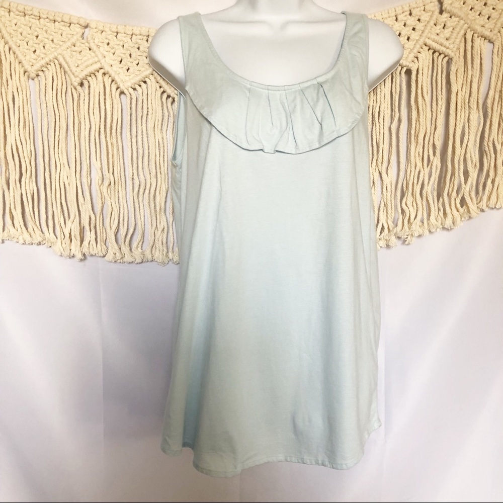 The Territory Ahead ruffle neck top